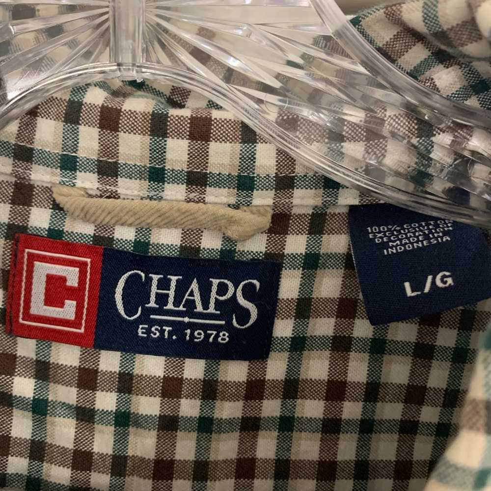 Chaps Button Down Plaid Shirt XL Multicolor - Picture 3 of 4